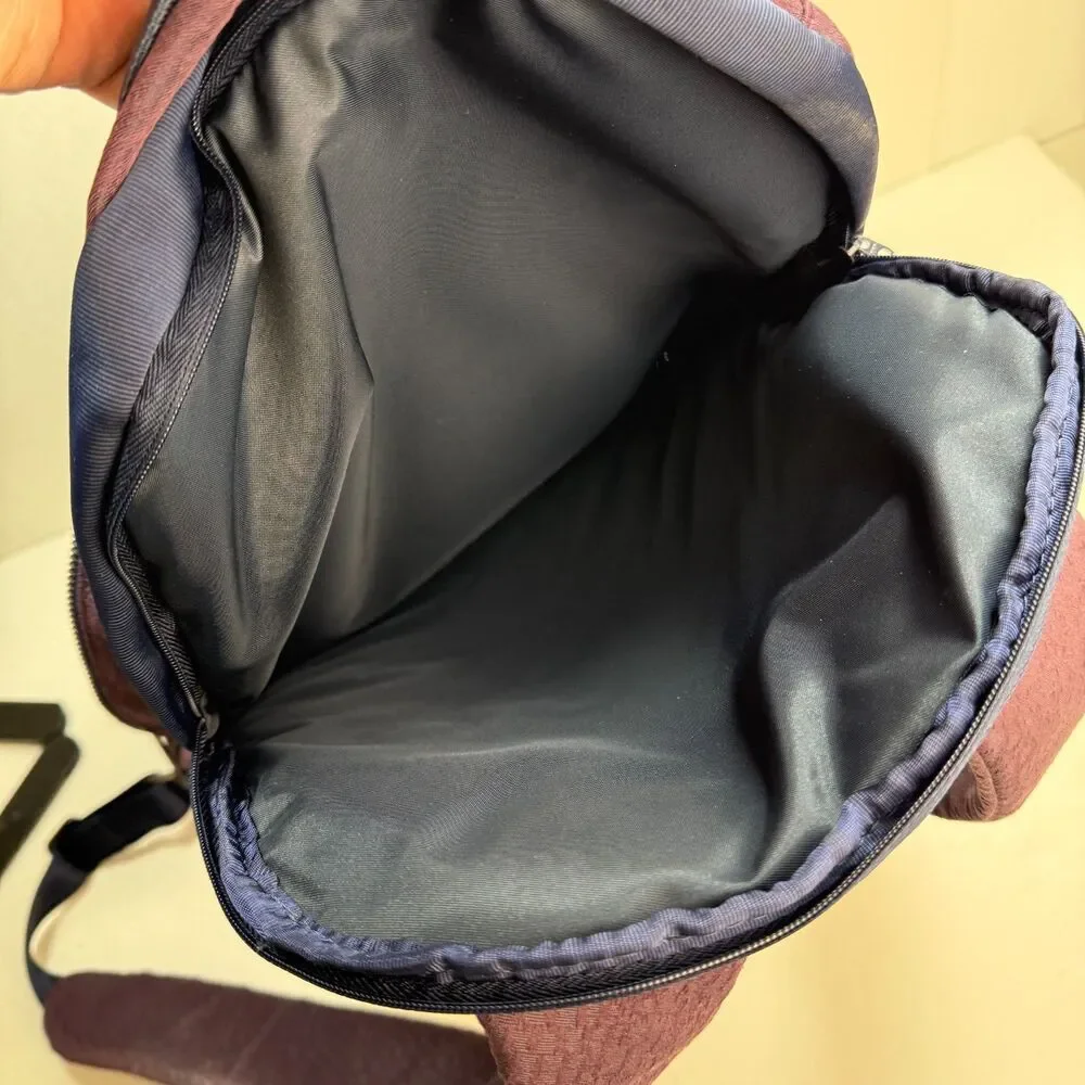 Lululemon Out Of Range Backpack 20L Purple Navy Trim Travel Laptop Commuter Gym